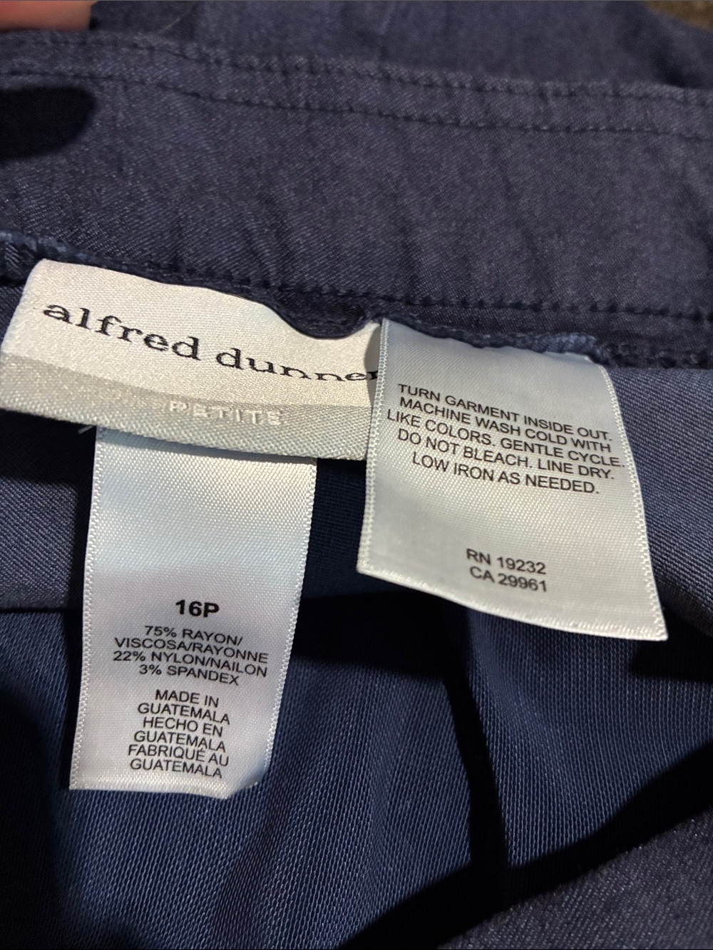 Alfred Dunner Navy Petite pants
